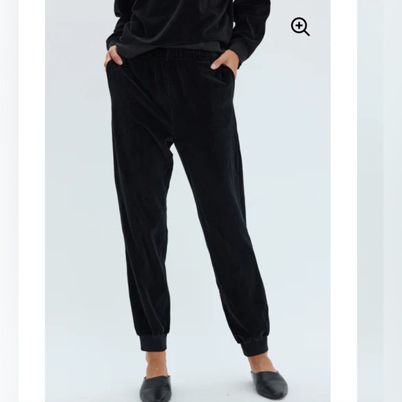 Velour Black Muse Jogger - Picture 1 of 8